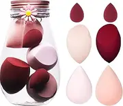 Makeup Sponge Set,Beauty Sponge Blending Foundation Sponge Makeup Puff with Case,6pcs for Cream, Powder and Liquid