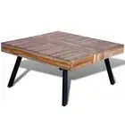 vidaXL Coffee Table Square Reclaimed Teak Wood HEE