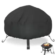 Fire Pit Cover 32 inch Cover for 24-32 inch Round Firepit Waterproof Windproo...