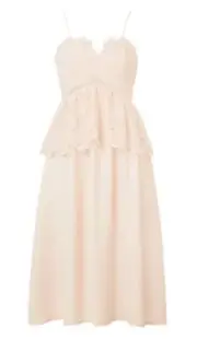 SEED HERITAGE 'Shell Pink Midi Lace' Dress - Sz 8 *NEW* RRP$249.95.