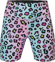 [Double A infinity] Women's Sky Leopard Print Running Shorts with Back Zip Pocket (Premium Quality)