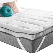 STARRY EUCALYPT Mattress Topper Pillowtop Luxury Bedding Cover 9cm King Single