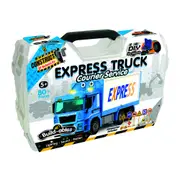 80pc Construct IT Buildables Express Truck DIY Toy Set w/ Case Build Kit Kids 5+
