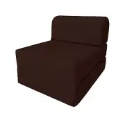 Brown Sleeper Chair Folding Foam Beds, Portable Studio Guest Bed 6 x 24 x 70