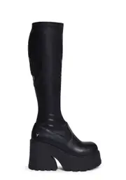 [Windsor Smith] Fuse Black Stretch Knee High Boots