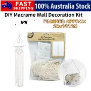 1PK Macrame Wall Decoration Craft Kit DIY Ornaments Wall Hanging Decor 20x100CM