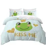Kiss Me Cute Prince Frog Quilt Cover
