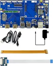 Compute Module 4 Dev Kit Compatible with Raspberry Pi with Wave-Share PoE Board Without 7inch Touchscreen