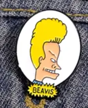 Beavis and Butt-head enamel pin - GREAT CORNHOLIO cartoon - FREE SHIPPING