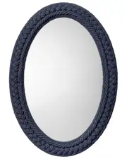 Jamie Young Club Cotton Rope Braided Oval Wall Mirror
