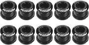 uxcell 10pcs Single Chain Ring Bolts M8 Aluminum Alloy Bicycle Crankset Nuts Chainwheel Screw for Road Bike Mountain Bike, Black