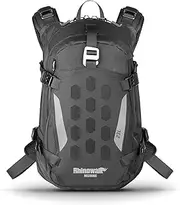 Rhinowalk Motorcycle Backpack – Helmet Holder, Rain Cover, Hydration Bladder Hole – Sports Backpack for Hiking, Climbing, Cycling, Running, Camping