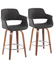 LumiSource Set of 2 Vintage Flair 26in Fixed-Height Counter Stools