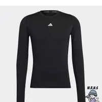 在飛比找蝦皮購物優惠-Adidas 男裝 緊身衣 長袖上衣 排汗 黑 HK2336