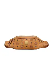 MCM Visetos Logo Print Belt Bag One size Brown