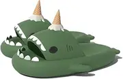 [Zureto] Ice Cream Shark Slides, Shark Slides with 3D Funny Ice Cream Fins, Unisex Cloud Shark Sandals Eva Open Beach Shoes