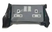 Aluminum Metal Clad Switch Socket - 2x Outlets 13 Amps
