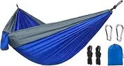 WJnflQN Hammocks for Outside, Outdoor Multiperson Hammock, Camping Cots with 2 Tree Straps, Single or Double Person Travel Swing for Yard Patio Garden Beach