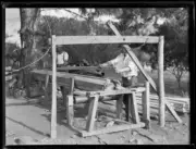 Two miners working at a gold mine, NSW, 22 February 1933 Australia Old Photo
