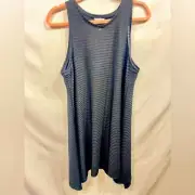 Club Monaco ribbed midi dress textured knit shark bite hem size medium/large NWT
