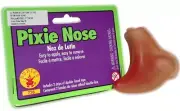 Deluxe RUBBER PIXIE NOSE Elf Funny Vinyl Pointy Adult Costume Pinocchio Cyrano