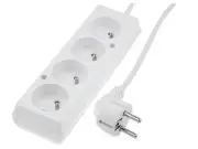 PS-470/1.5-5.0 extension cable sockets: 4 PVC white 3x1.5mm2 5m 10A JONEX