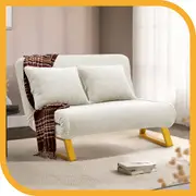 Furb Sofa Bed Lounge Chair Sherpa Fabric Folding Recliner Couch Single/Double