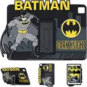 Batman Kids Case for iPad, 9th Generation iPad Case, iPad 8th Generation Case, iPad 7th Generation Case for Kids, iPad 10.2 Case 2021/2020/2019, Tablet Cover with Stand, Shockproof Silicone Protector