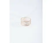 Gold Diamond Cut Spiral Ring