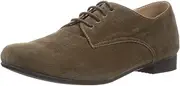 ing(イング) IGLF12084 Women's Oxford Flat, Brown (Oak) Suede, 24.0 cm