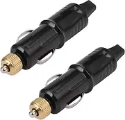 2X 12/24V Replacement Car Lighter Socket Plug Adapter Charger + Fuse Set