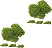 JOINPAYA 2sets 5pcs Decorative Mossy Blocks Imitated Rock Decor for Landscaping Material Lightweight Realistic Micro Landscape Accessory 5pcs*2