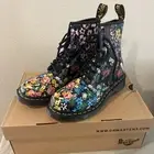 NWOB Dr. Martens 1460 Pascal Floral Mash Up Leather Lace Up Boots Size 5 Moto