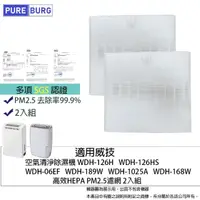 在飛比找momo購物網優惠-【PUREBURG】2入組-適用NWT威技WDH-126H 