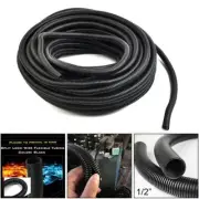 30m 1/2inch Conduit Split Black Flexible Cable Tidy Tube Trunking Flexible Use