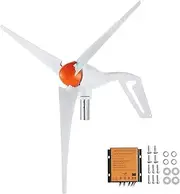 VEVOR 500W Wind Turbine Generator, 12V Wind Turbine Kit, 3-Blade Wind Power Generator with MPPT Controller, Adjustable Windward Direction & 2.5m/s Start Wind Speed, Suitable for Home, Farm, RVs, Boats