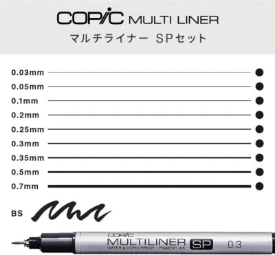 Too Copic Multi-liner SP 10A set replaceable aluminum water&alcohol resistance