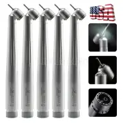 5X Dental LED 45° Degree Turbine Handpiece 2H E-generator Fiber Optic Handpiece