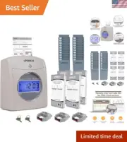 CALCULATING Time Clock Bundle with 200 Cards, 3 Ribbons, 2 Time Card Racks, &...