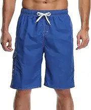 [Maiyifu-GJ] Mens Swimming Trunks Swim Trunks Quick-Drying Board Shorts Casual Summer Short Pant with Pockets