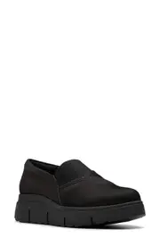 Clarks(r) Loriini West Platform Wedge Loafer in Black at Nordstrom, Size 11