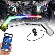 Front Signature Fang Lights RGB, for Can Am, for Maverick X3 XDS XRS Max Turbo R 2017-2023 LED Center Grill Light
