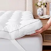 Decroom 3 Inch Memory Foam Mattress Topper Twin Size for Back Pain Relief, Thicked Down Alternative-Lined Mattress Pad，Filled with Breathable & Soft Memory Foam Pillow Top, 75x39x3 Inch