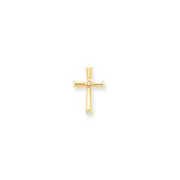 14k A Diamond cross pendant