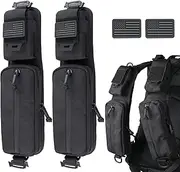 WYNEX Molle Accessories Pouch with Two Version, Backpack Strap Pouch Shoulder Strap Molle Attachment Tactical Accessories Bag Shoulder Starps Zipper Pocket Additional Phone Holder for Compass Bottle Patch Included