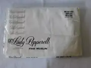 Vintage Lady Pepperell Fine Muslin Cotton Percale Flat Sheet 63 x 108