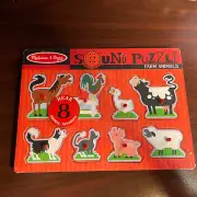 Melissa and Doug Farm Animals Sound Puzzle, 8 Animals with Sound