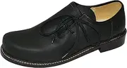 [Trachten Mayr] Traditional Shoes Men's Haferl Shoes Traditional Shoes Leather Brown Black Leather Sole Lace-up Shoes Dance Shoes Leather Shoes Smooth Sole for Dancers Platler for Leather Trousers for Dancing