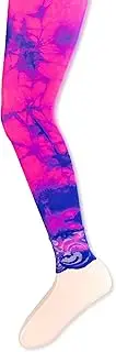 [Jefferies Socks] Little Girls' Lace Tie Dye Footless Tights