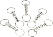 [YaSao] 5Pcs Premium Quick Release Pull-Apart Key Removable Handy Keyring Detachable Keychain Accessory with Two Split Rings